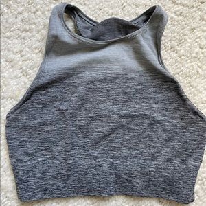 Lulu lemon grey sports bra / crop top. Size small. Normal wear.